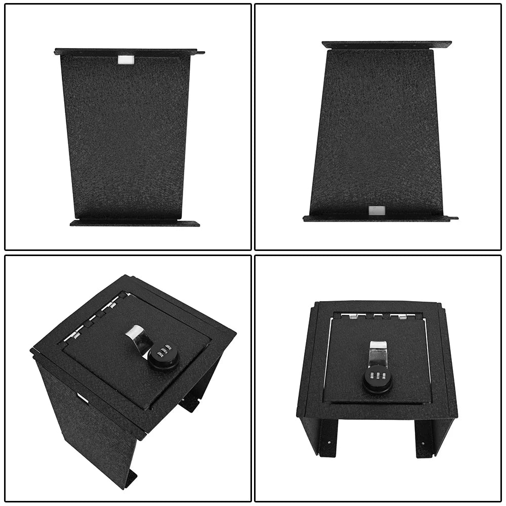 Alltimes center console box safe for ford for bronco 2door/4door 2021-2022, 3-digit password, black carbon steel with anti-rust coating