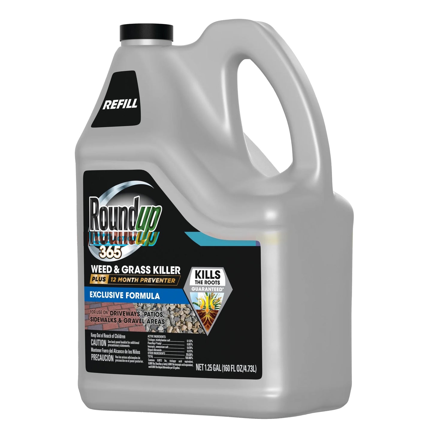 Roundup dual action 365 weed & grass killer plus 12 month preventer refill, 1.25 gal.