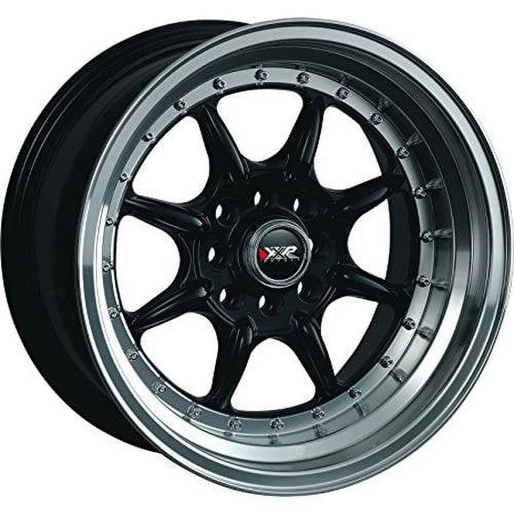 Xxr 2 16 black wheel / rim 4x100 & 4x4.5 with a 20mm offset and a 73.1 hub bore.