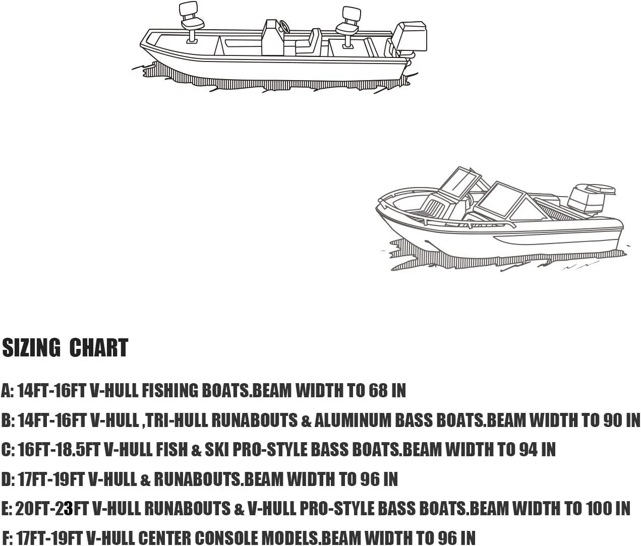 Trailable marine grade boat cover heavy duty 600d fits v-hull runabouts aluminum fishing pro-style bass boats f fit 17-19ft width to 96in 9921-0122-36