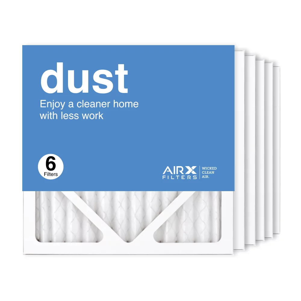 Airx filters 12x12x1 air filter merv 8 pleated hvac ac furnace air filter, dust 6-pack, made in the usa