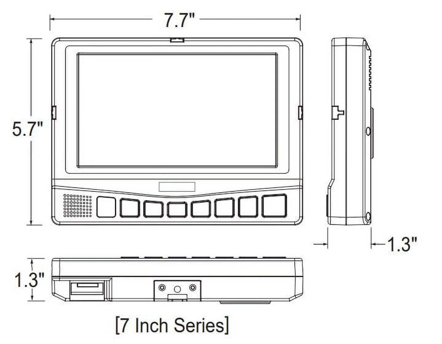 Wdrv-7041m, 7" color lcd back up monitor