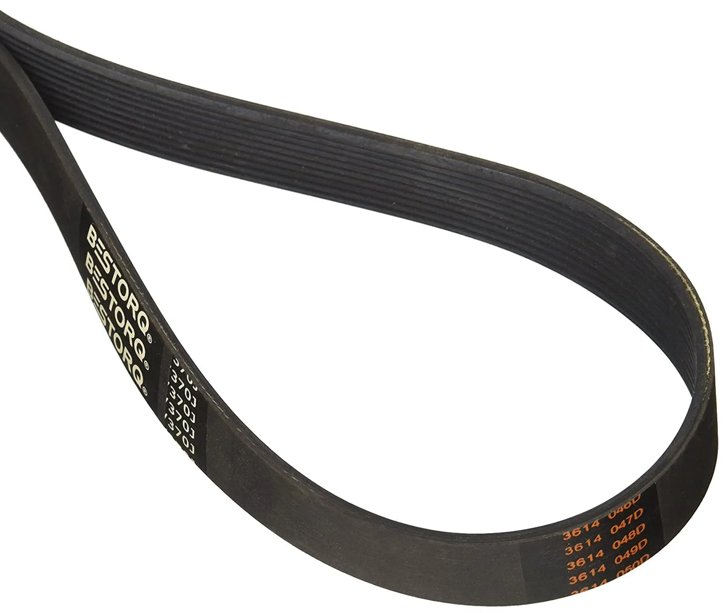 320j10 rubber v-belt, v-ribbed, 10 ribs, 32" length x 0.93" width x 0.17" height