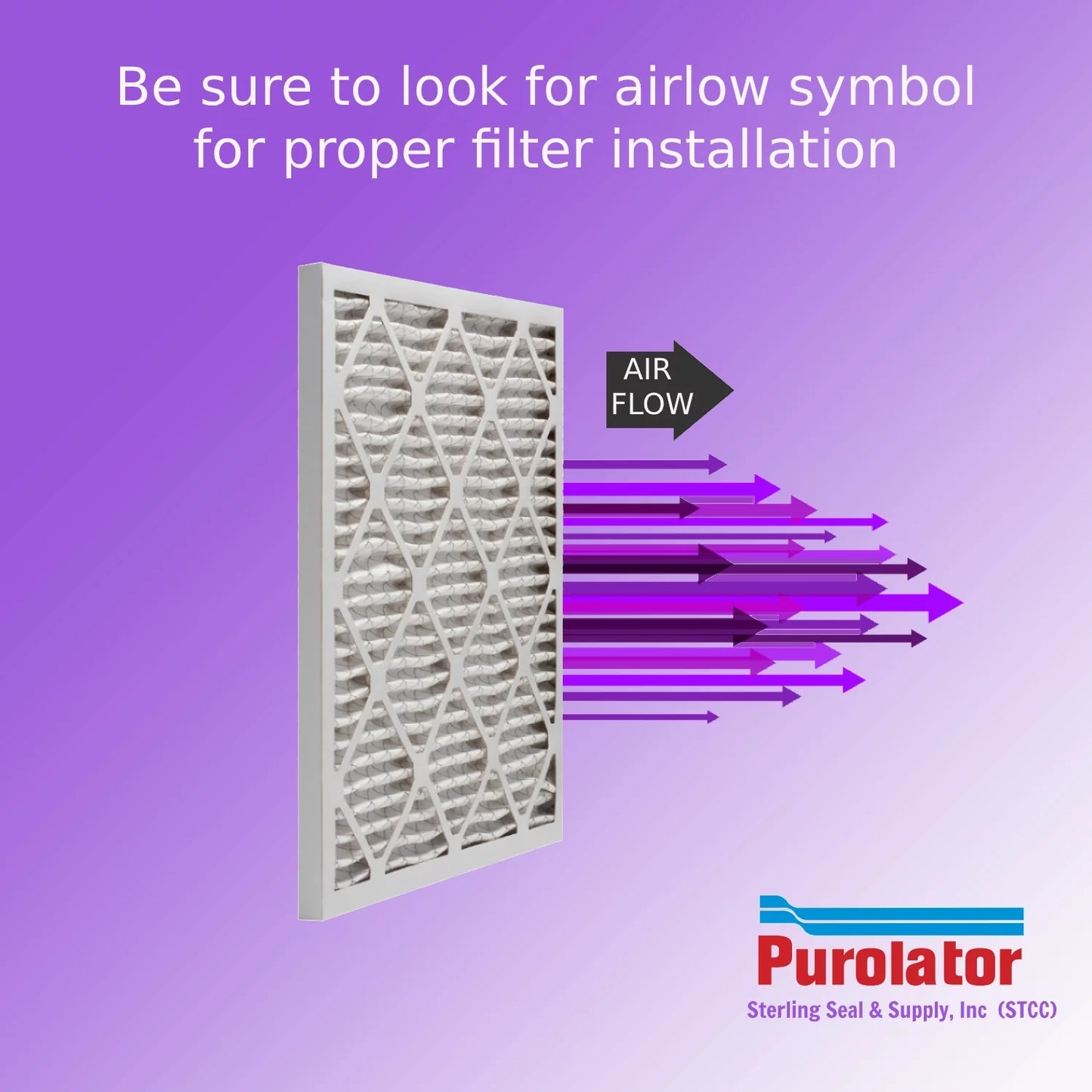 18x20x2, purolator dmk80 extended surface pleated air filter, mechanical merv 8, (6 pack)