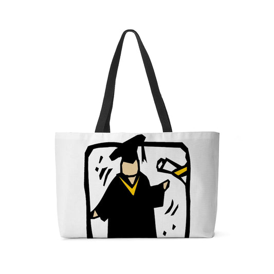 Cafepress - graduate receiving diploma graduation - large weekender tote