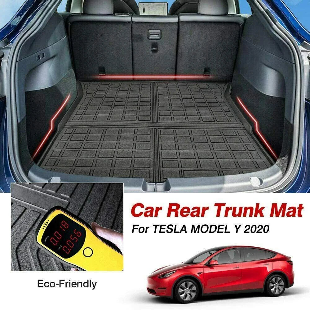 Trunk liner cargo mat carpet for tesla model y 2020-2023 all weather waterproof