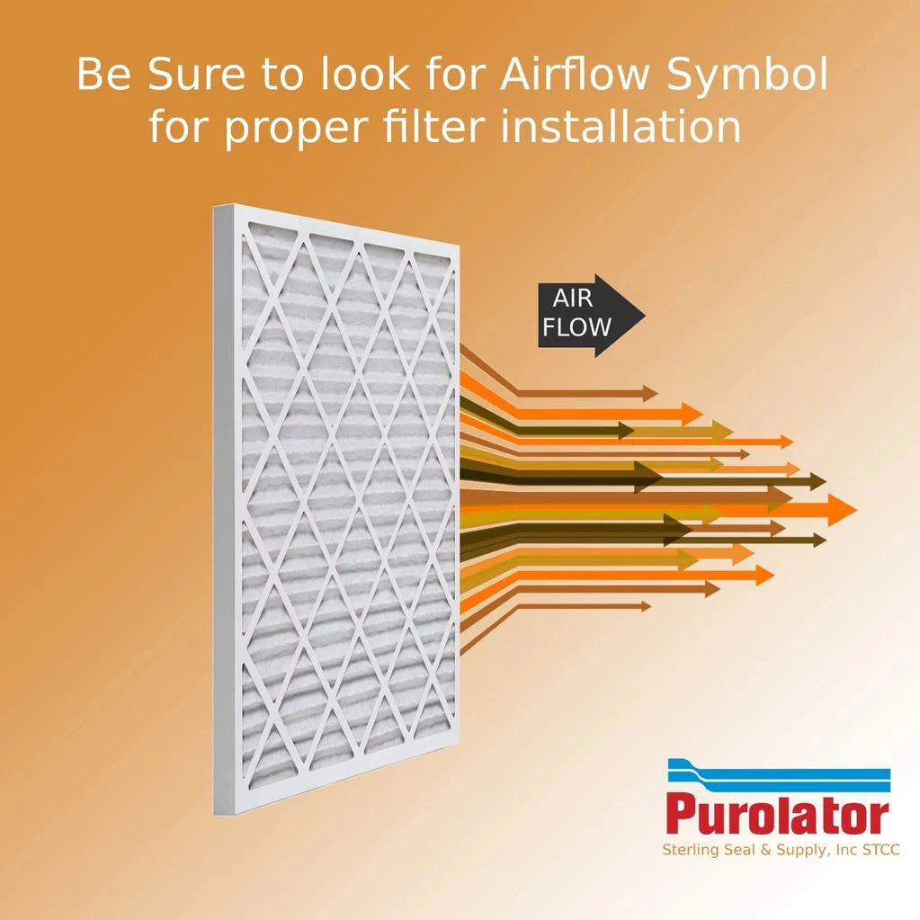 12x24x4 key pleat purolator air filter - merv 8 (3 pack)