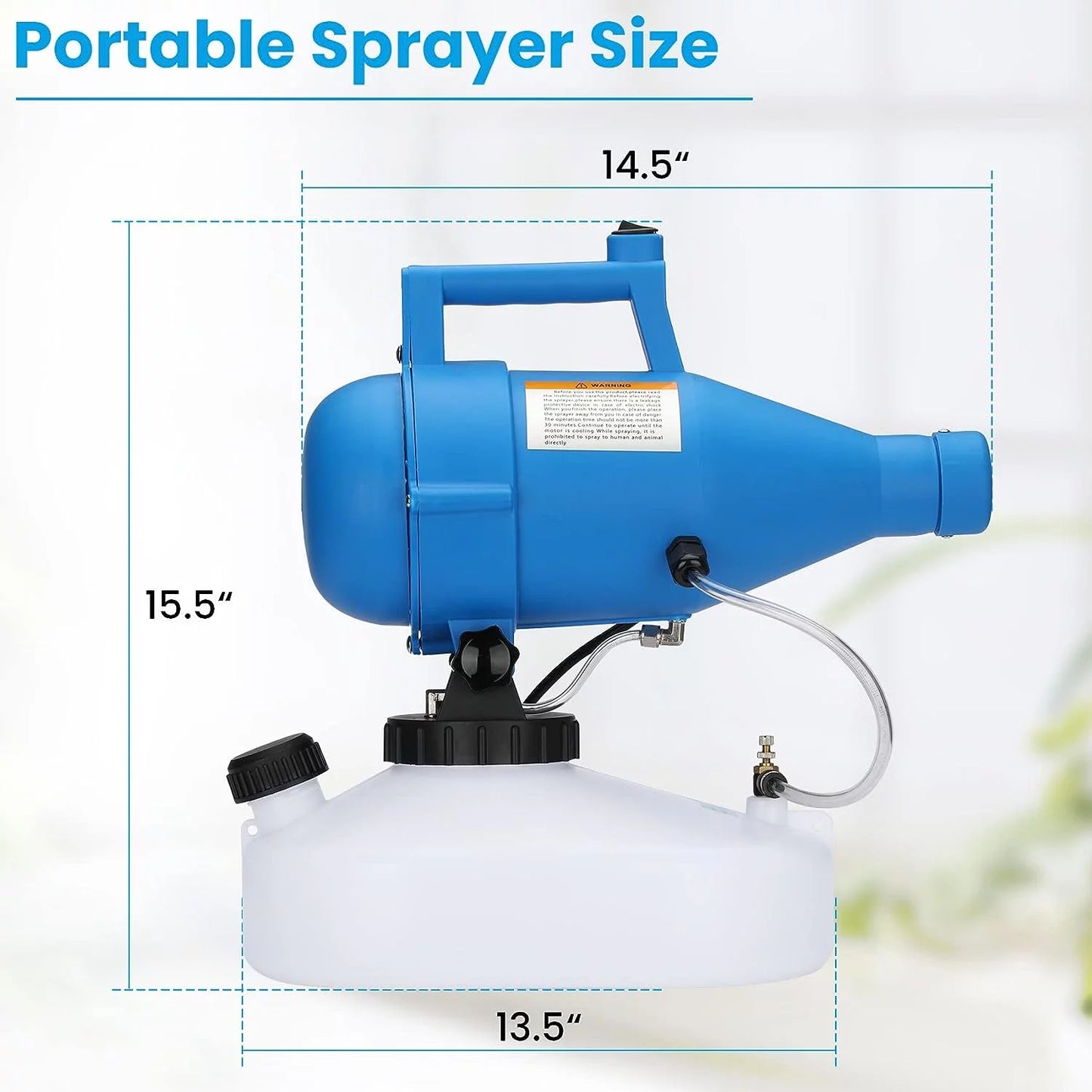 Smart portable micro ulv fogger with 4.5 liter (1.2 gallon) tank. disinfectant sprayer.  1 per pack