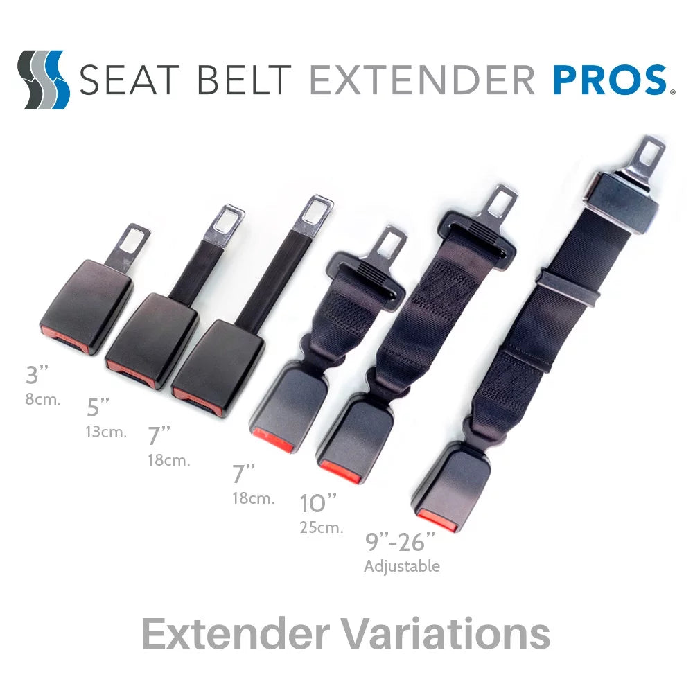 Seat belt extender pros ford escape 2022 front seats extender - e-mark certified, 7 inch, black