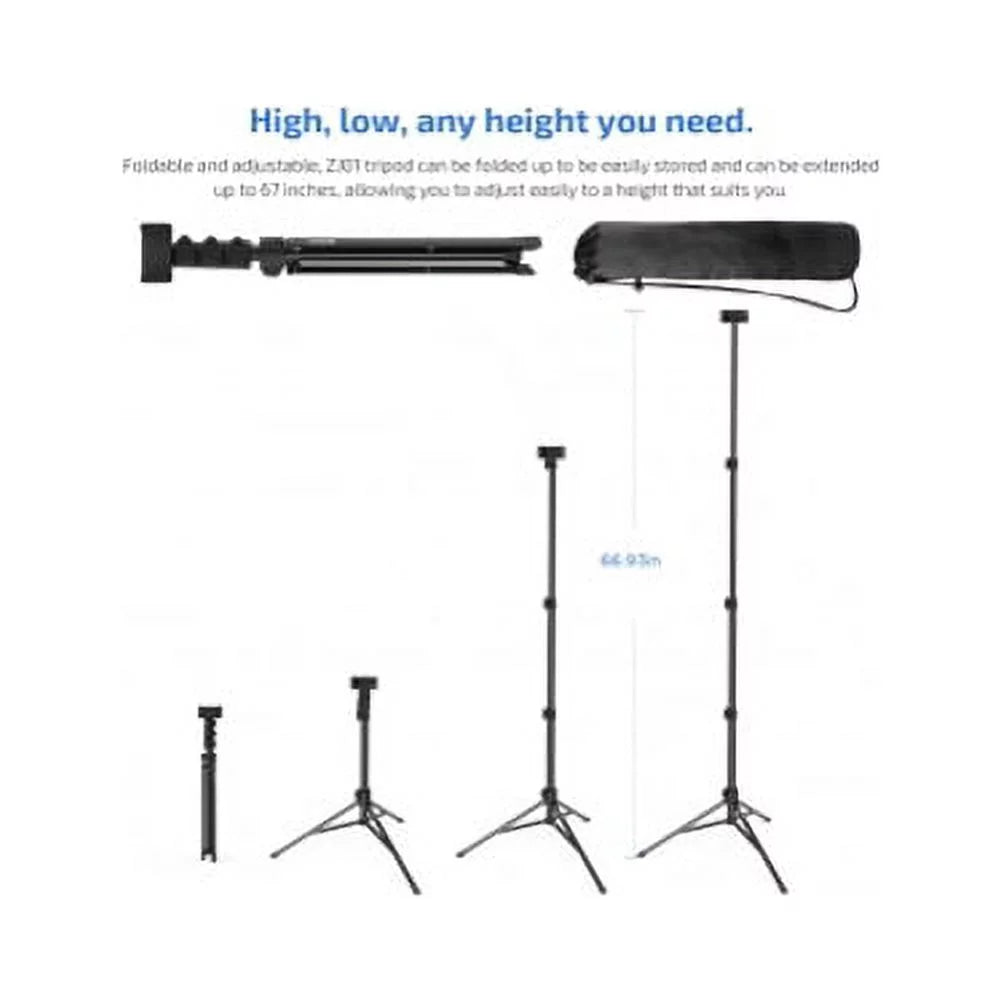 67" extendable tripod stand wireless remote shutter selfie stick q1r for alcatel jitterbug smart 2, revvl 2 - iphone xs max xr x 8 plus 7 plus se (2020) 6s 13 pro max 12 pro max 11 pro max