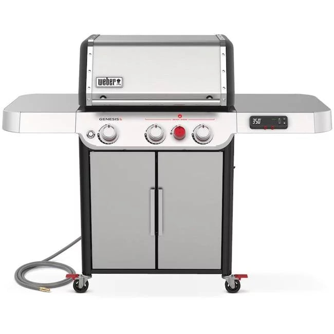 Weber genesis smart sx-325s 3-burner natural gas grill in stainless steel with smart technology