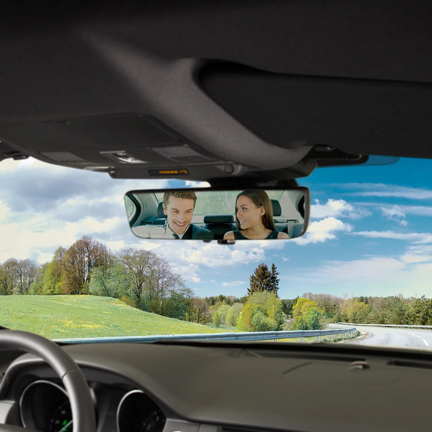 Audiovox gentex lcd full display rear view mirror with auto-dimming, mirror mode and back up camera mode