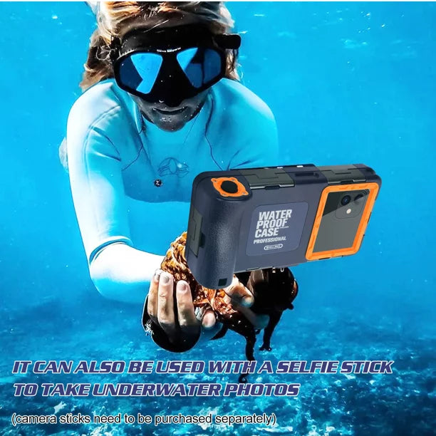 Urbanx professional [15m/50ft] swimming diving surfing snorkeling photo video waterproof protective case underwater housing for lenovo a6600 and all phones up to 6.9 inch lcd with lanyard