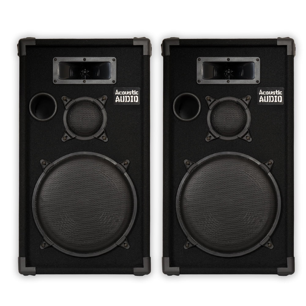 Acoustic audio cr12 passive 12" dj speaker pair 3 way pa karaoke band speakers