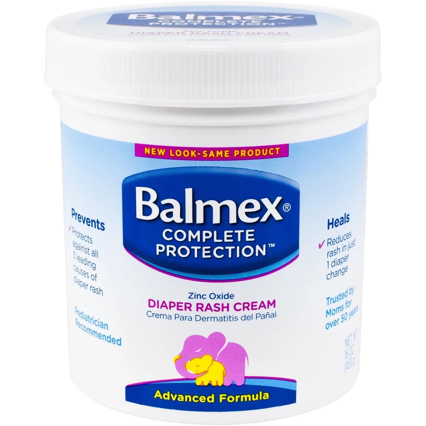 3 pack - balmex diaper rash cream jar - 16oz each