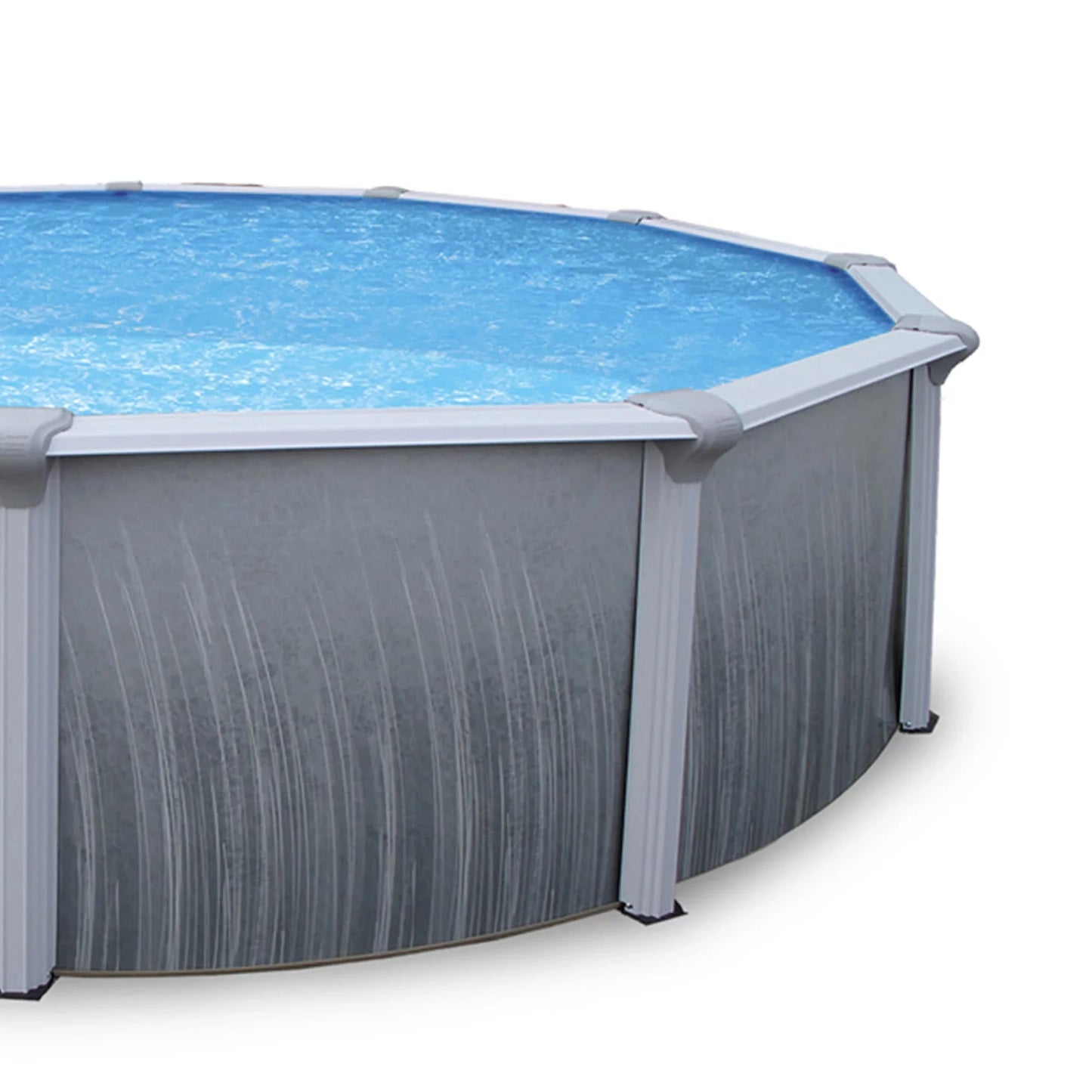 Bluewave martinique 18' round 52-in steel pool with 7-in top rail