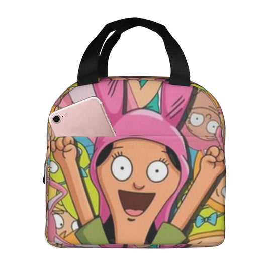 Bob's burgers louise cartoon portable lunch bag for adult and kids reusable lunch box insulated thermal cooler bento bag for school picnic office