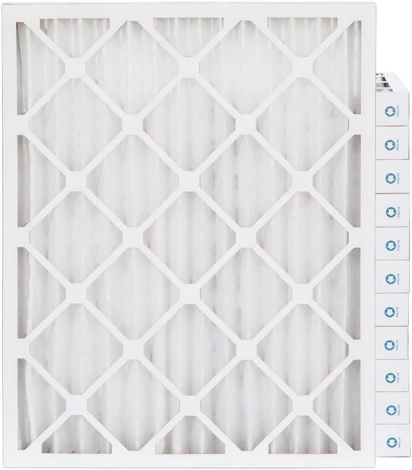 16x20x2 merv 8 pleated hv furne 2'' air filters by pamlico. case of 12. ext size: 15-1/2 x 19-1/2 x 1-3/4, white