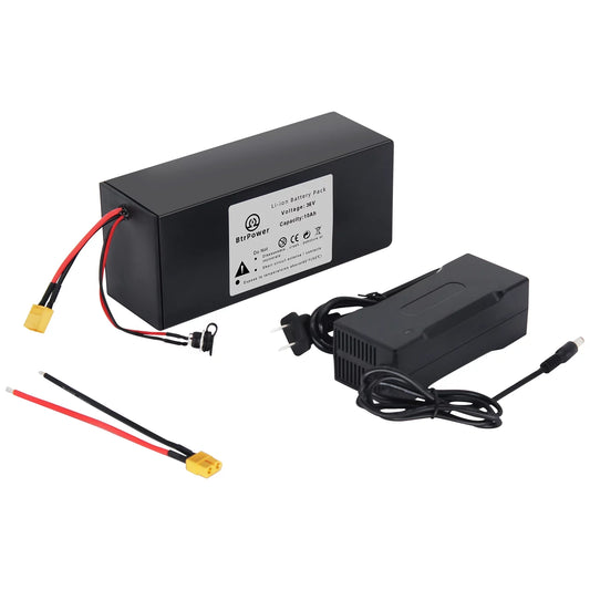 36v 10ah battery lithium ion battery pack for electric bike scooter motor 3a charger