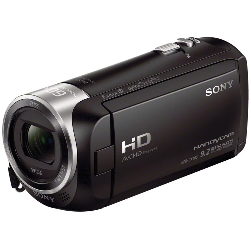 Sony hdr-cx405 hd handycam + 1 yr warranty + flash - 64gb kit