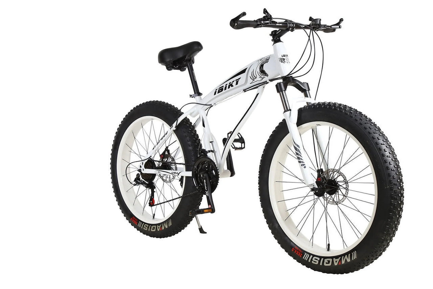 26 inch 21 speed 4.0 fat tire bike snow and grass sand bike mtb shark white