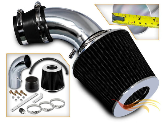 Rtunes racing short ram air intake kit + filter combo black compatible for 01-03 hyundai elantra 2.0l â€¦