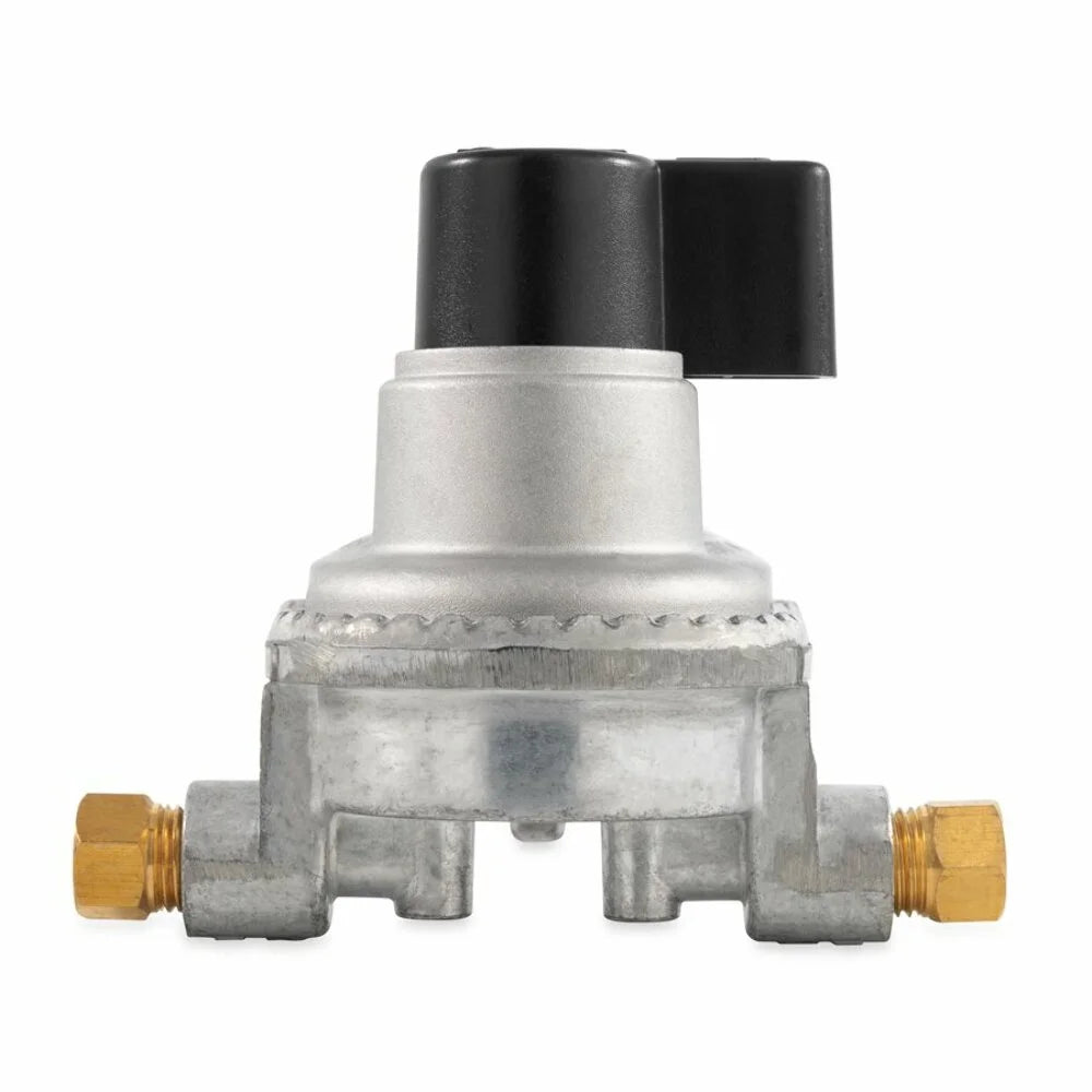 Camco propane double-stage auto-changeover regulator- for rvs with dual propane tank hookups, maintains a constant gas pressure with auto change from empty to full tanks (59005)