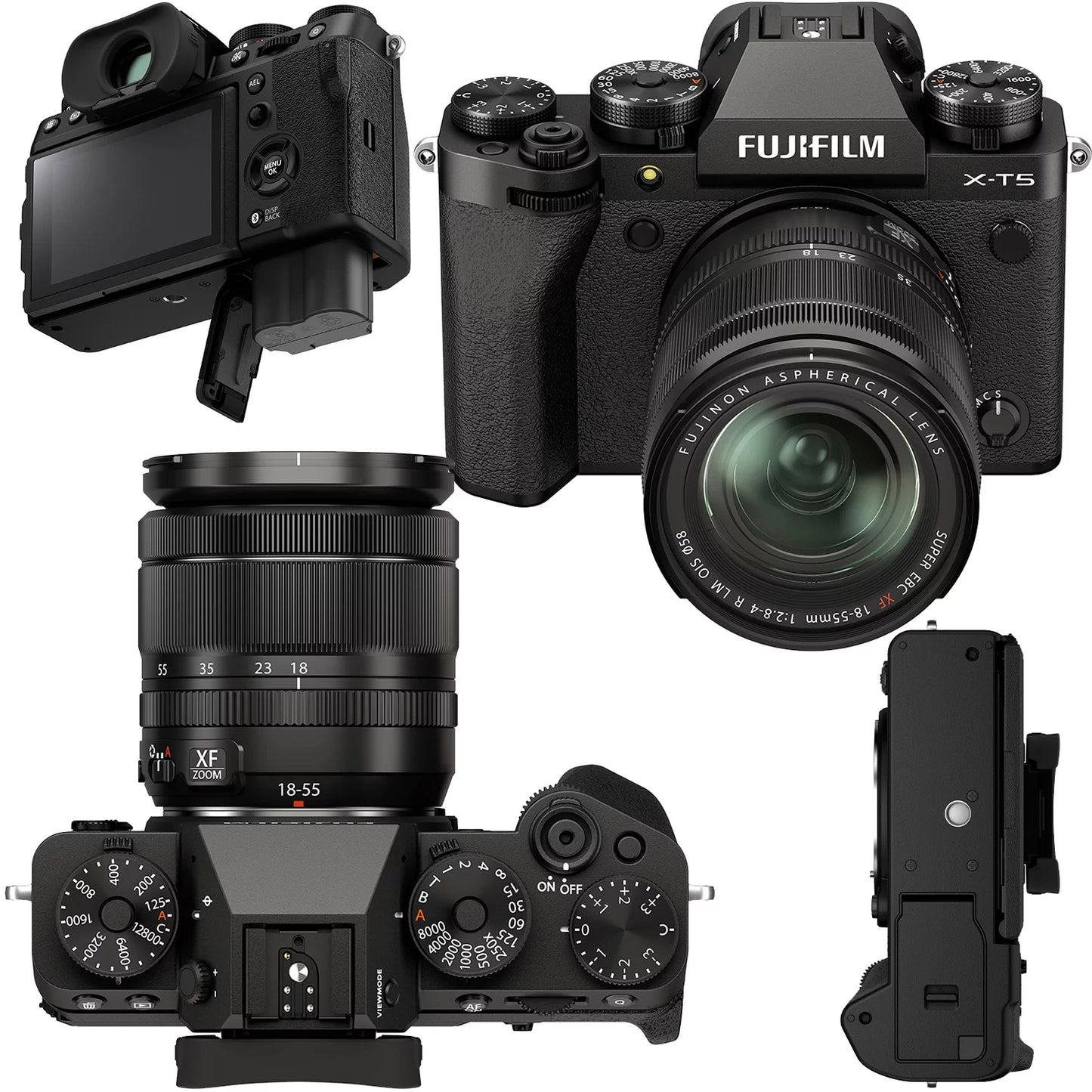 Ultimaxx advanced fujifilm x-t5 with 18-55mm lens (black) bundle - includes: 128gb extreme memory card, 2x replacement batteries & much more (35pc bundle)