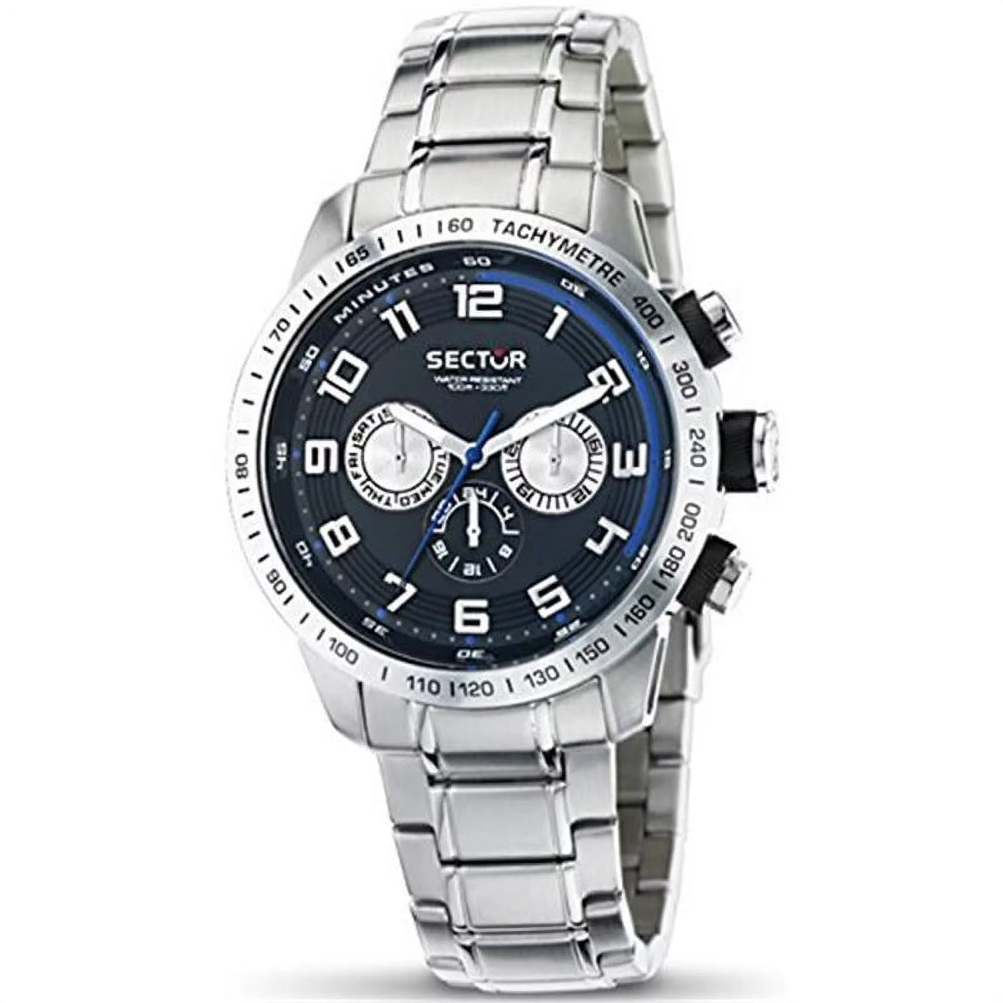 Sector men's r3253575002 racing analog stainless steel watch with triple-link bracelet